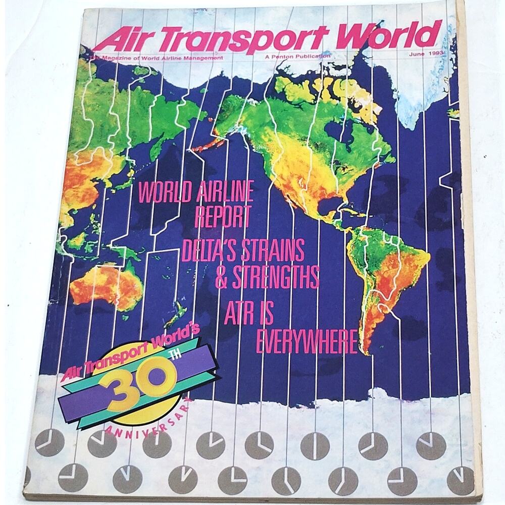 Air Transport World Magazine - June 1993 - Vintage Aviation Publication